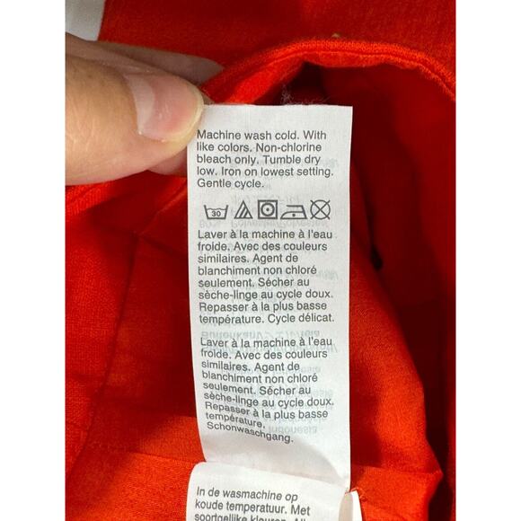 J. Crew Womens Orange Linen Blend Button Front Mini Skirt Size 4 Nautical Casual - Picture 8 of 12